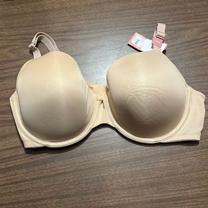 NEW Cacique 42DD Lightly Lined T Shirt Bra Beige NWT